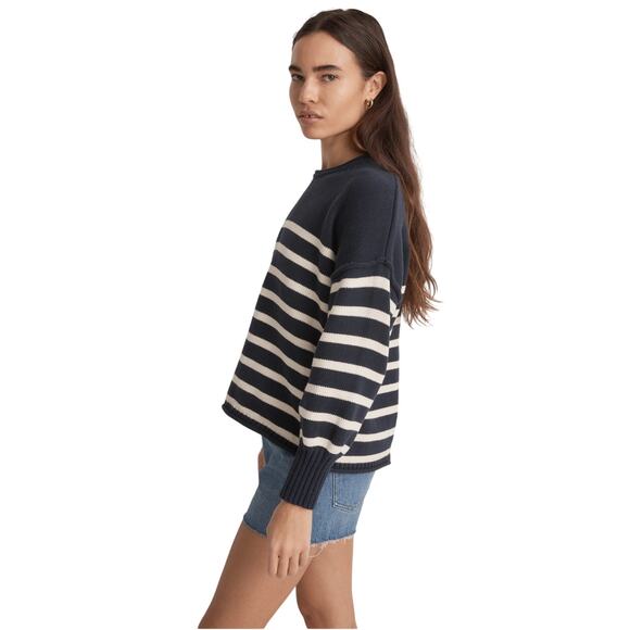 Madewell Conway Pullover Striped Sweater, Deep Indigo, Women’s Small - Picture 5 of 10